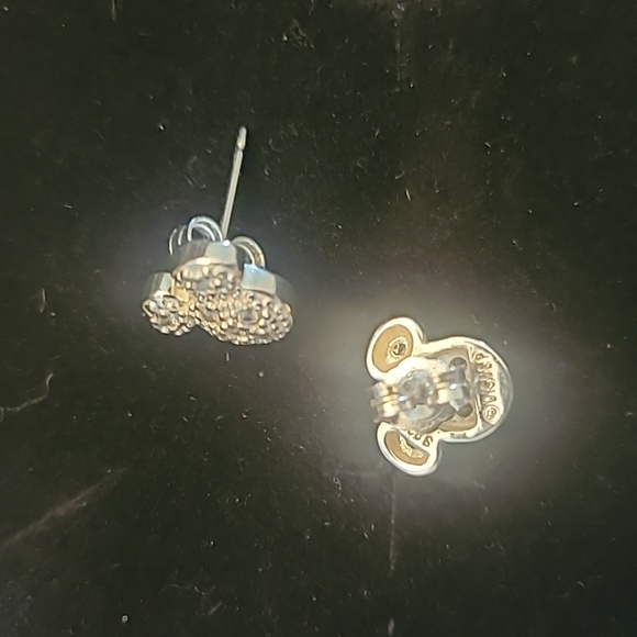 Sparkly Mickey Mouse Crystal CZ Stud Earrings - Picture 4 of 4